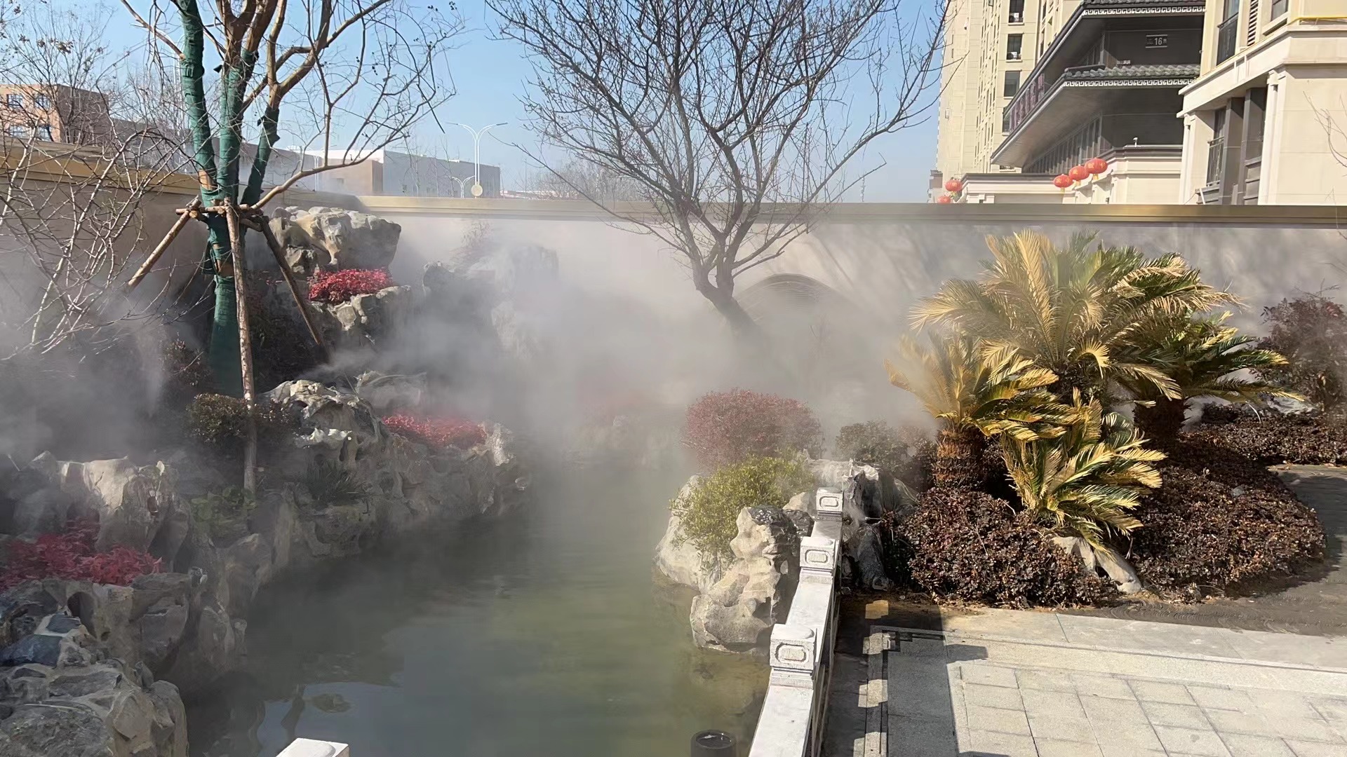 <b>别墅庭院雾森案例-江苏宿迁客户别墅庭院效果</b>