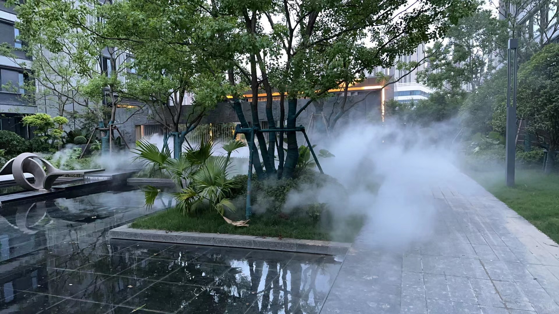 合肥保利甄镜雾森系统安装效果